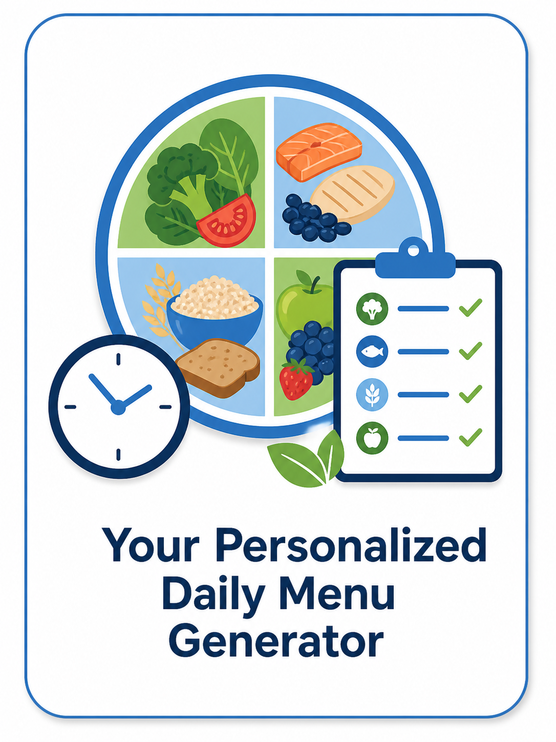 Your Personalized Daily Menu Generator. Choose a meal and target EpiNutrition quality, compare four menus, and receive recipes and estimated costs.